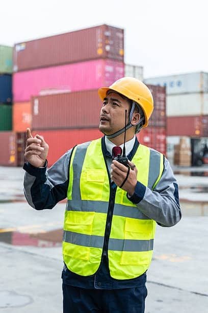 Logistics supervisor managing express shipments at China cargo terminal