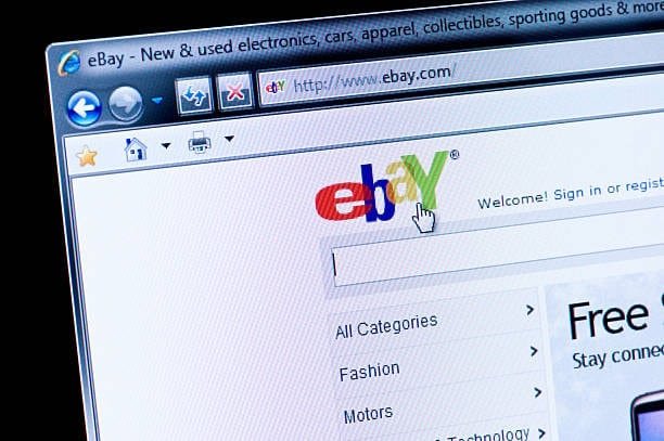 Computer screen displaying the eBay seller dashboard, representing where shipping times and handling deadlines are configured.