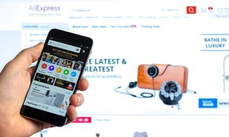 AliExpress shopping app and website interface for product browsing.