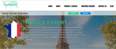 France export trade statistics and import overview featuring French economy and trade growth.