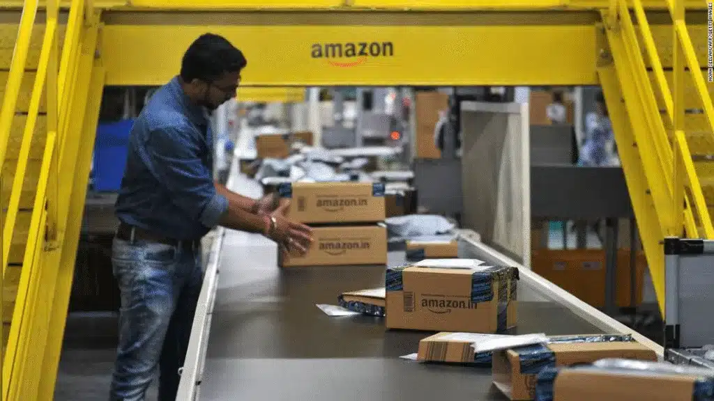 Amazon FBA packing operations handling apparel products for customer order fulfillment