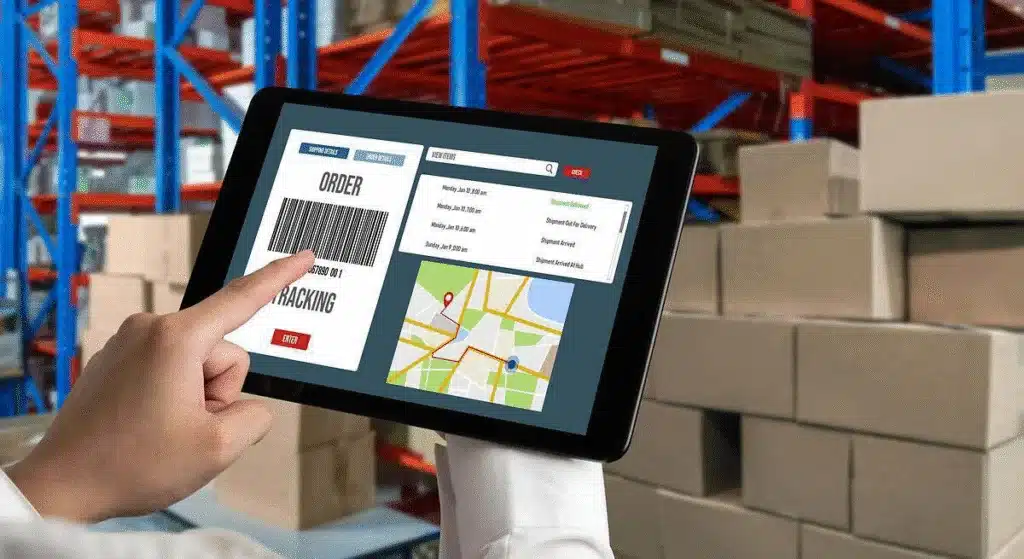 Ecommerce order tracking dashboard using API integration inside a fulfillment warehouse