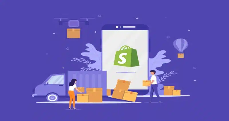 Illustration showing Shopify store API integration, representing automated order syncing, 3PL fulfillment connectivity, and real-time inventory updates.
