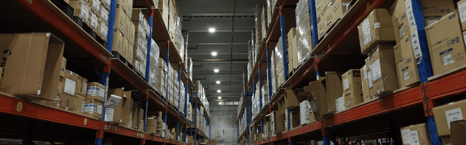 large ecommerce fulfillment warehouse with organized storage racks and inventory ready for pick and pack services
