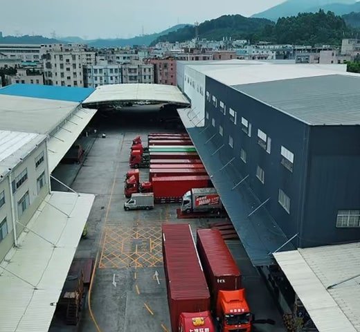 china ecommerce fulfillment warehouse with trucks loading containers BM Supply Chain