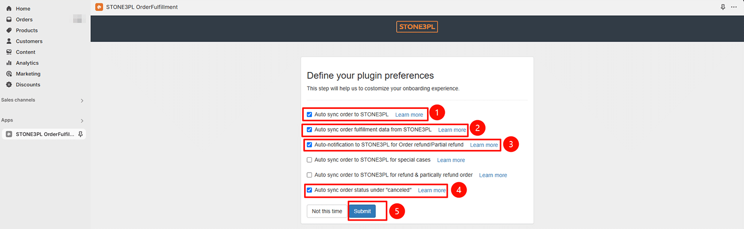 Step 4 - Configure Fulfillment Preferences
